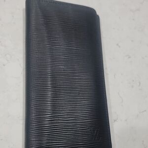Louis Vuitton Textured Black Epi Brazza Wallet